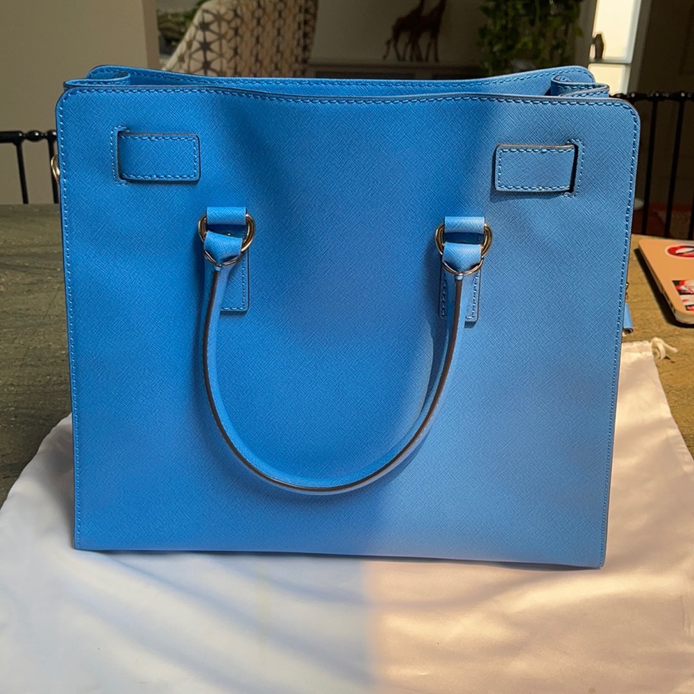 Michael Kors NEW Hamilton Blue Large Leather Tote - Picture 2 of 11